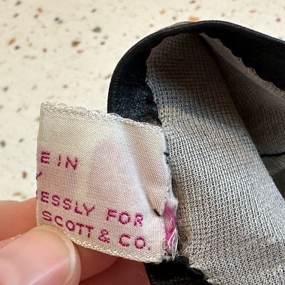 Vintage Carson Pirie Scott & Co. Italian Black Leather Gloves Size 7 - Picture 13 of 15